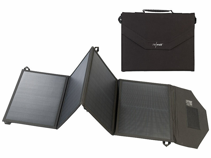 revolt Mobiles, faltbares Solarpanel 60 Watt www.pearl.de (Die Bildrechte liegen bei dem Verfasser der Mitteilung.) revolt Mobiles, faltbares Solarpanel 60 Watt www.pearl.de (Die Bildrechte liegen bei dem Verfasser der Mitteilung.)