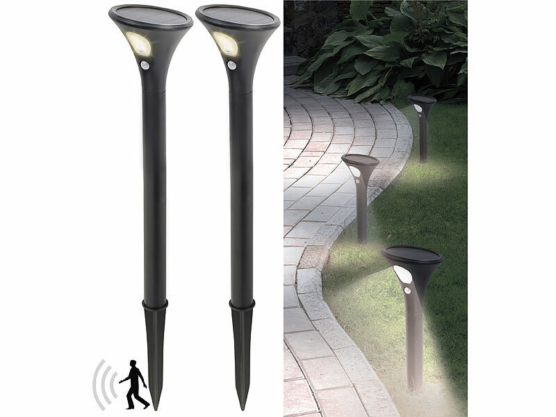 Lunartec 2er-Set Design-Solar-Wegeleuchten (Die Bildrechte liegen bei dem Verfasser der Mitteilung.)