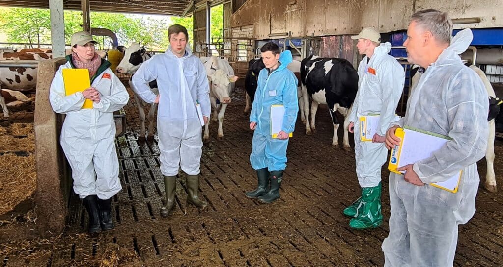 AVA-Workshop: Gemeinsame Evaluierung mit Tierärzten, Landwirten und Beratern auf einem Milchviehbetrieb (Die Bildrechte liegen bei dem Verfasser der Mitteilung.)