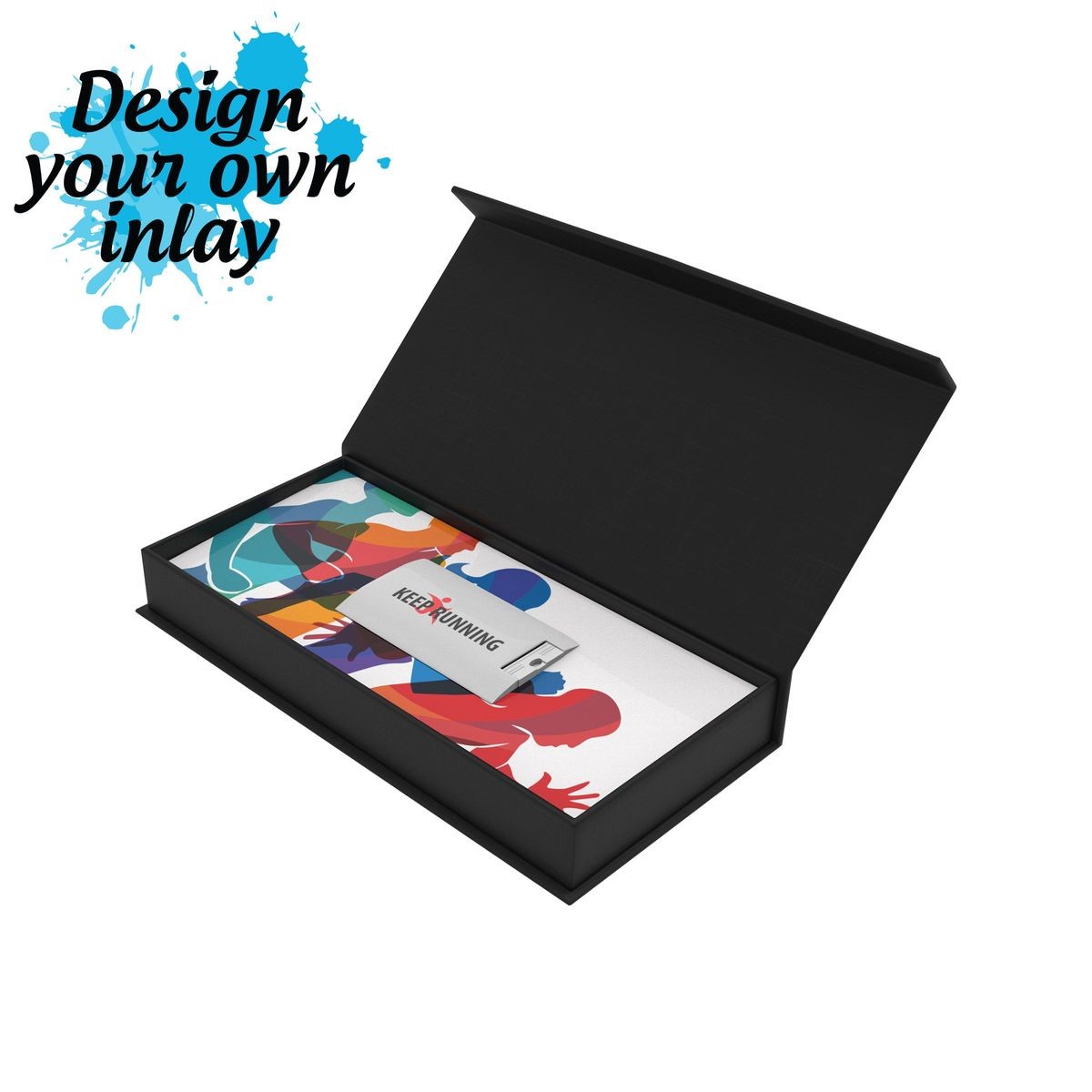 Schwarze Geschenkbox mit Magnetverschluss und individuell bedruckbarer Einlage (Die Bildrechte liegen bei dem Verfasser der Mitteilung.) Schwarze Geschenkbox mit Magnetverschluss und individuell bedruckbarer Einlage (Die Bildrechte liegen bei dem Verfasser der Mitteilung.)