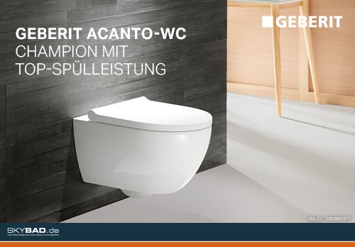 Geberit Acanto WC (Die Bildrechte liegen bei dem Verfasser der Mitteilung.) Geberit Acanto WC (Die Bildrechte liegen bei dem Verfasser der Mitteilung.)
