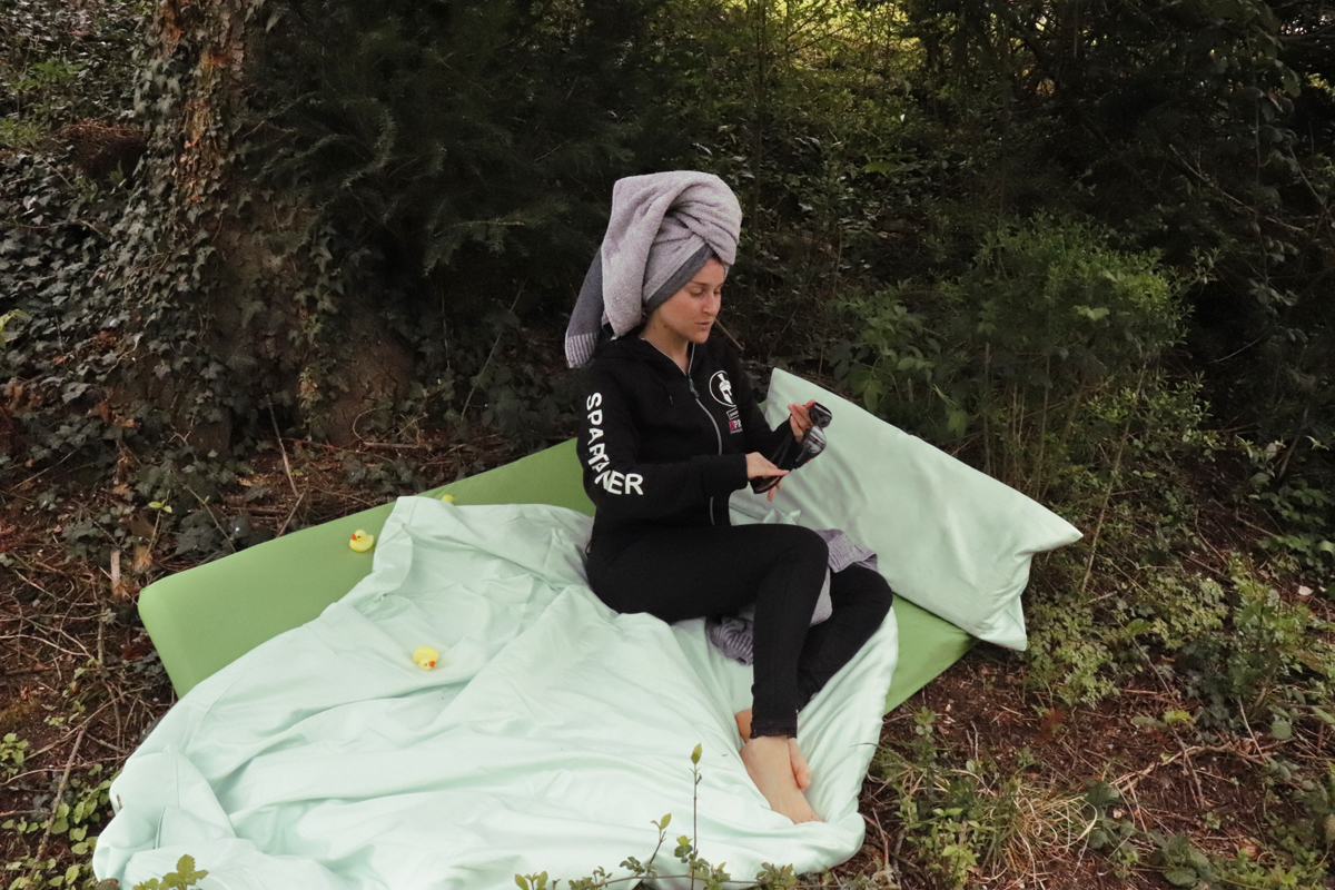 Waldbaden liegt im Trend- Besser schlafen durch Natur, Farben und Bewegung (Die Bildrechte liegen bei dem Verfasser der Mitteilung.)