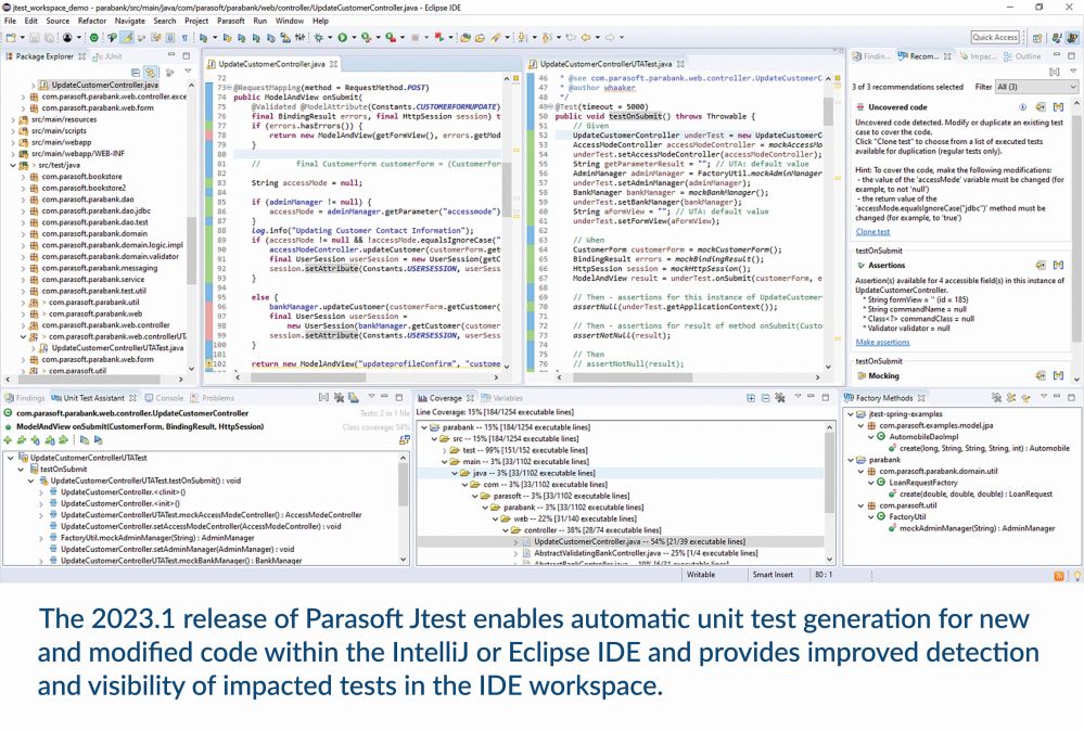 DevOps-Manager profitieren von Parasofts KI-gestützten JUnit-Testfunktionen (Bildquelle: Parasoft) DevOps-Manager profitieren von Parasofts KI-gestützten JUnit-Testfunktionen (Bildquelle: Parasoft)