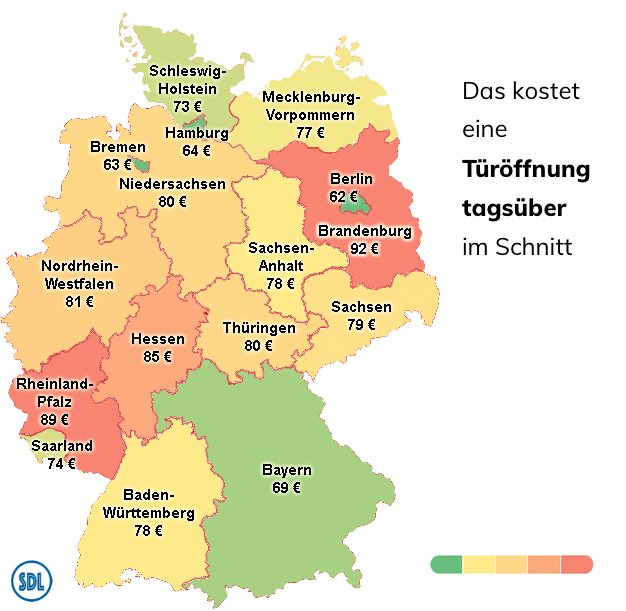 Statistik zu Schlüsseldienst-Preise 2023