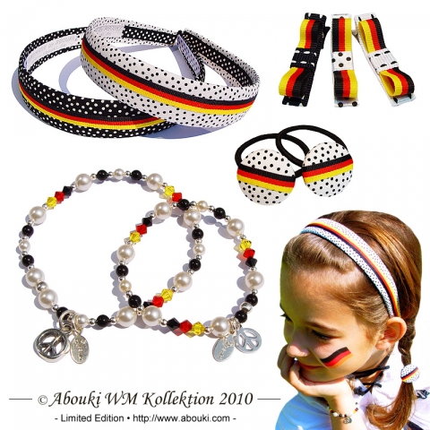 Neue WM-Sonderkollektion von ABOUKI - Designerschmuck, Kinderschmuck&Accessoires in Schwarz-Rot-Gold Neue WM-Sonderkollektion von ABOUKI - Designerschmuck, Kinderschmuck&Accessoires in Schwarz-Rot-Gold
