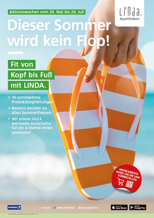 Beratungswochen in den LINDA Apotheken: So wird dieser Sommer kein Flop! (Die Bildrechte liegen bei dem Verfasser der Mitteilung.)