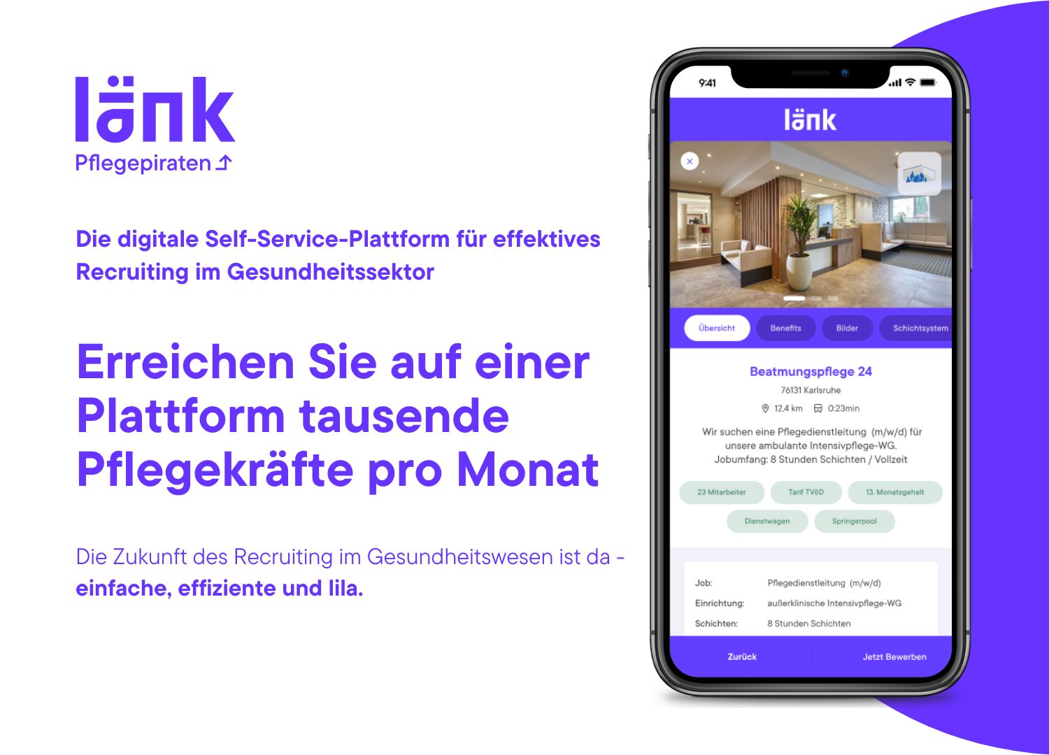 länk: Die digitale Self-Service-Plattform für effektives Recruiting im Gesundheitssektor (Die Bildrechte liegen bei dem Verfasser der Mitteilung.) länk: Die digitale Self-Service-Plattform für effektives Recruiting im Gesundheitssektor (Die Bildrechte liegen bei dem Verfasser der Mitteilung.)