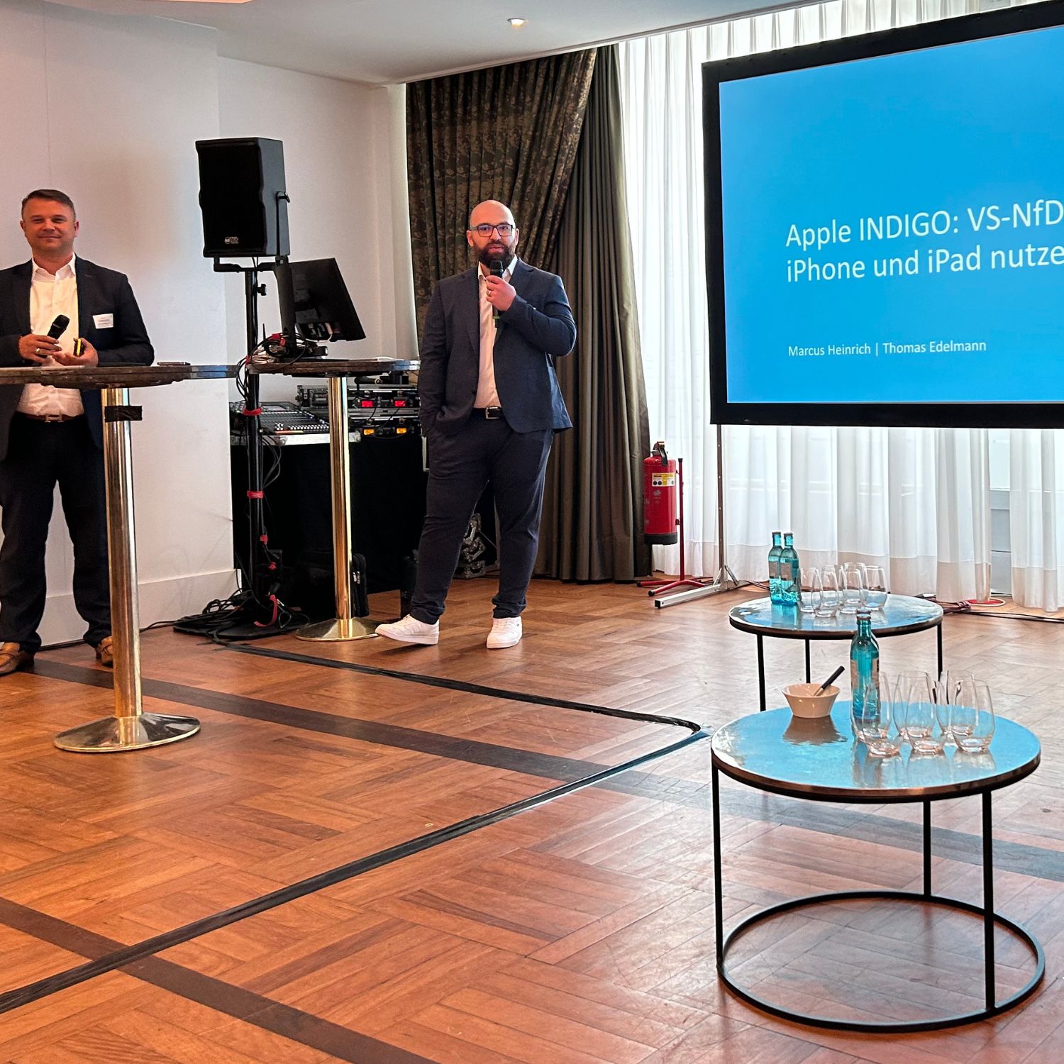 vlnr: Marcus Heinrich, Thomas Edelmann, agilimo Consulting GmbH - Omnisecure Berlin (Die Bildrechte liegen bei dem Verfasser der Mitteilung.)