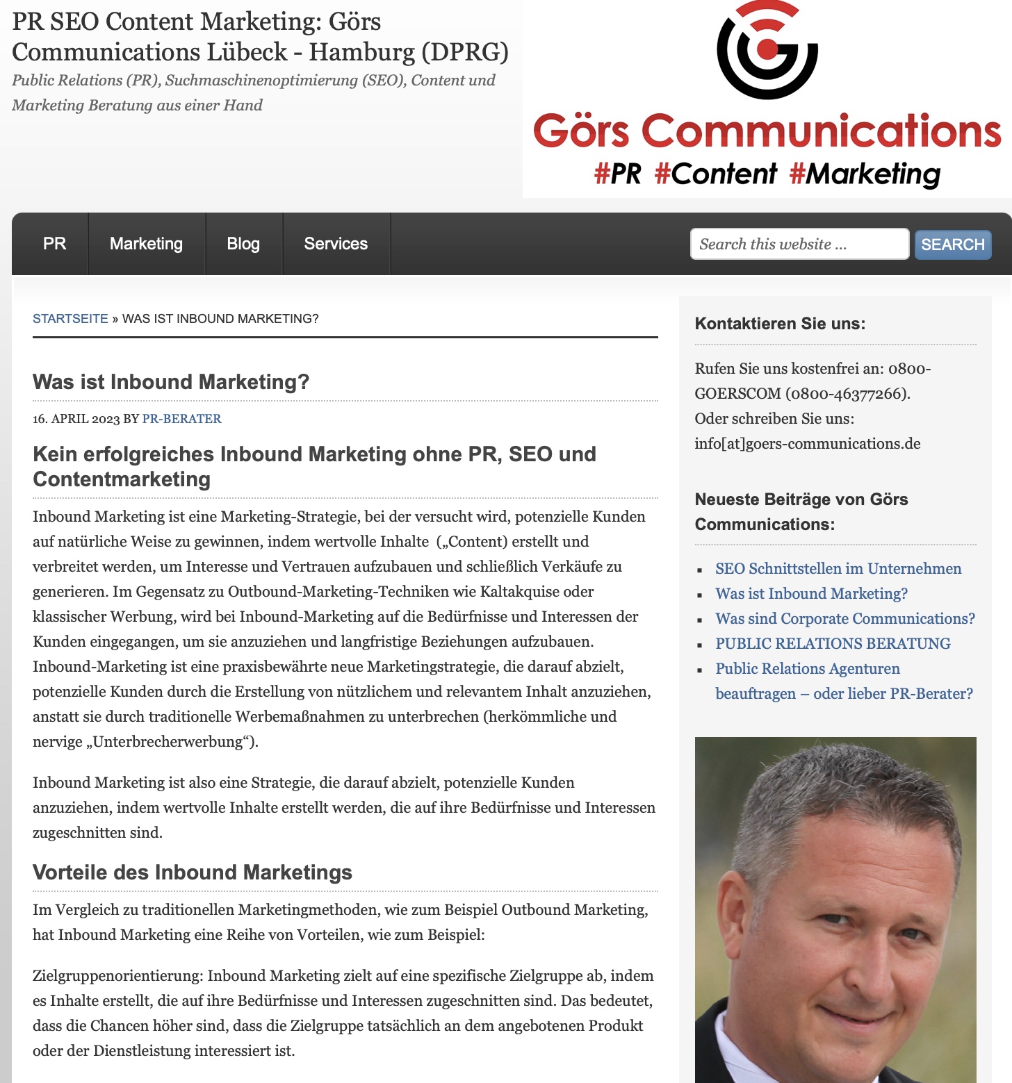 Görs Communications: Kein erfolgreiches Inbound Marketing ohne PR, SEO und Contentmarketing (Die Bildrechte liegen bei dem Verfasser der Mitteilung.) Görs Communications: Kein erfolgreiches Inbound Marketing ohne PR, SEO und Contentmarketing (Die Bildrechte liegen bei dem Verfasser der Mitteilung.)