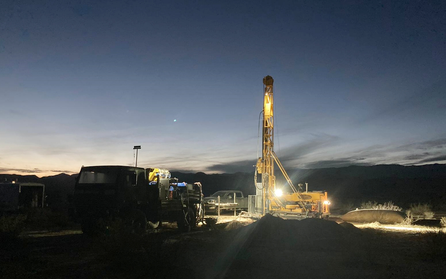 Bohrung auf einem Lithiumprojekt von Usha; Foto: Usha Resources Bohrung auf einem Lithiumprojekt von Usha; Foto: Usha Resources