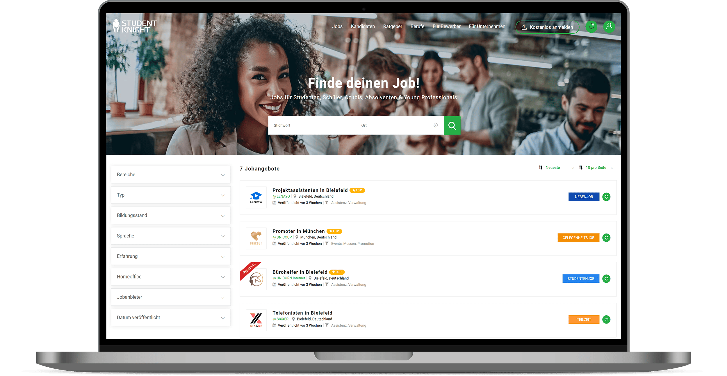 Karriereportal, Jobbörse und Kandidatenpool für Azubis, Studenten, Schüler, Absolventen, Berufseinsteiger und Young Professionals Karriereportal, Jobbörse und Kandidatenpool für Azubis, Studenten, Schüler, Absolventen, Berufseinsteiger und Young Professionals