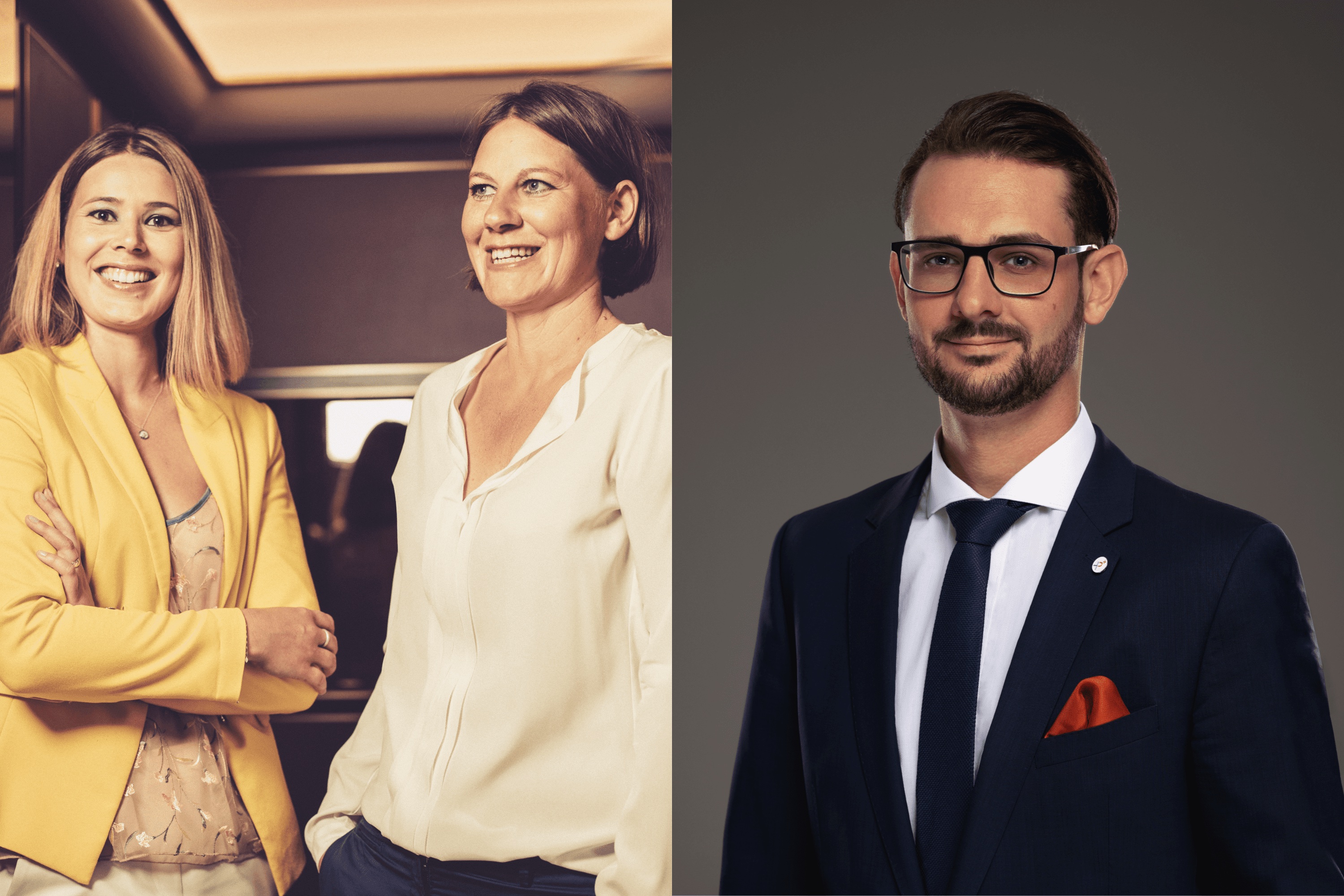 Laura Schmidt & Nina Fiolka, Organisatorinnen upnxt Festival & Florian Augustin, HotelPartner Revenue Management