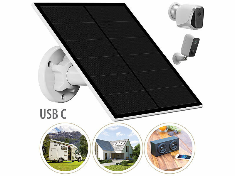 revolt Solarpanel für Akku-IP-Kameras mit USB-C, 5 Watt, 5 V, IP65 www.pearl.de (Die Bildrechte liegen bei dem Verfasser der Mitteilung.) revolt Solarpanel für Akku-IP-Kameras mit USB-C, 5 Watt, 5 V, IP65 www.pearl.de (Die Bildrechte liegen bei dem Verfasser der Mitteilung.)