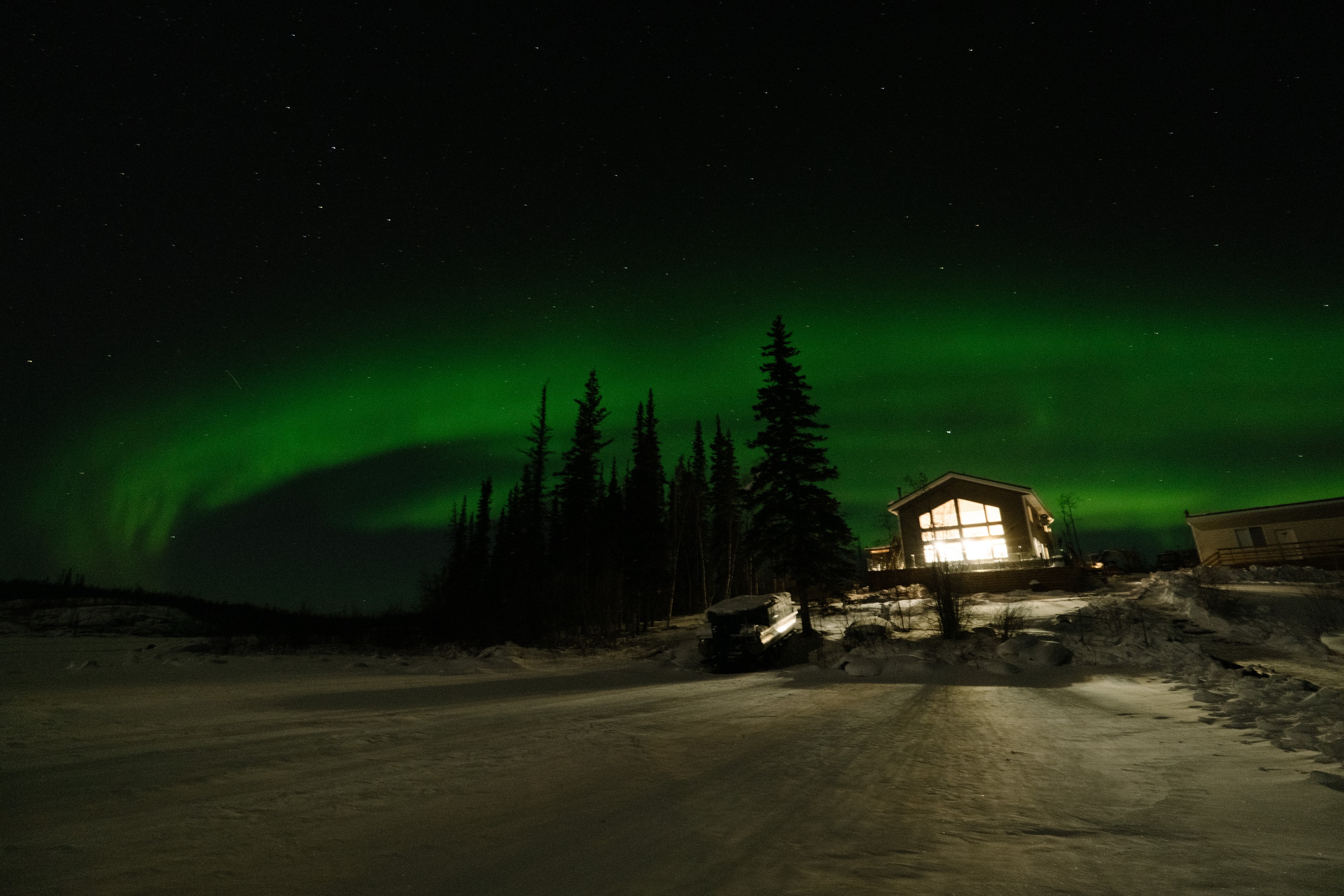 Nordlichter in Yellowknife, Northwest Territories (Bildrechte Destination Canada)