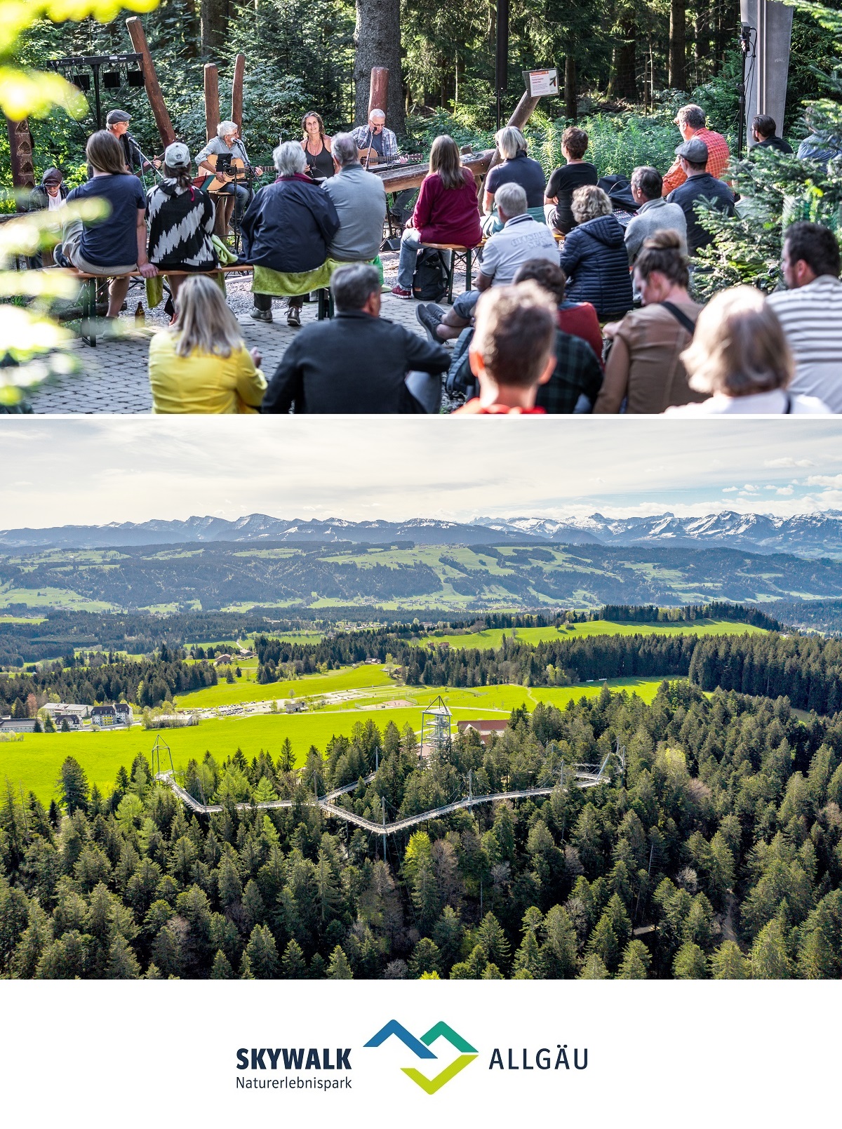 Am 1. Juli 2023 lädt der skywalk allgäu erstmals zum Musik-Event„Ein Wald voller Musik“ein. (Die Bildrechte liegen bei dem Verfasser der Mitteilung.)
