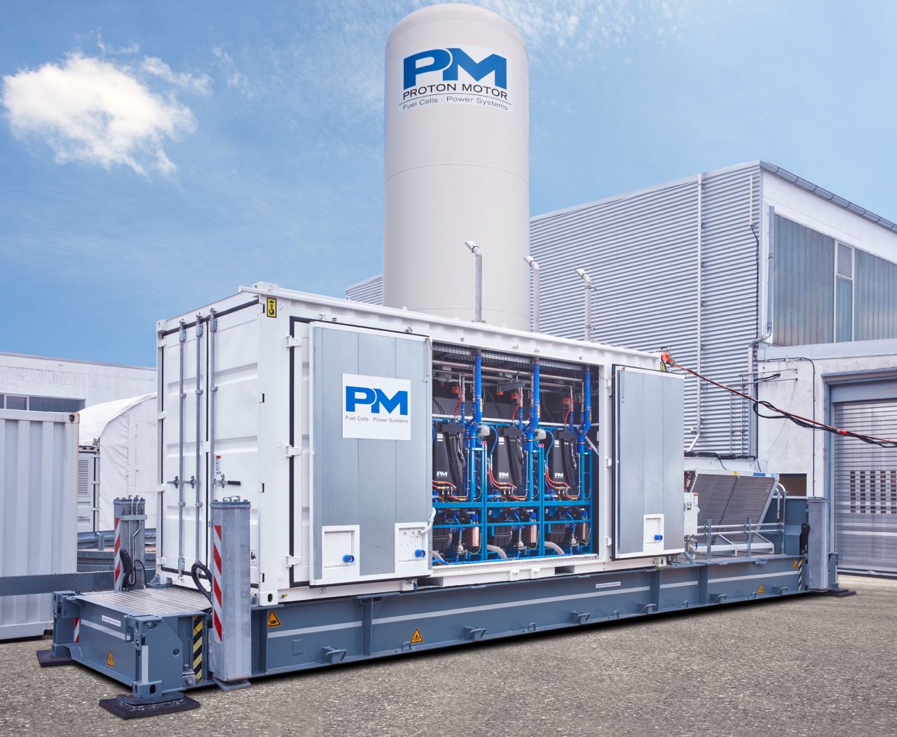 Proton Motor hat neuen Shell-Auftrag für innovatives H2-Brennstoffzellen HyShelter®-Kraftwerk. (Die Bildrechte liegen bei dem Verfasser der Mitteilung.) Proton Motor hat neuen Shell-Auftrag für innovatives H2-Brennstoffzellen HyShelter®-Kraftwerk. (Die Bildrechte liegen bei dem Verfasser der Mitteilung.)
