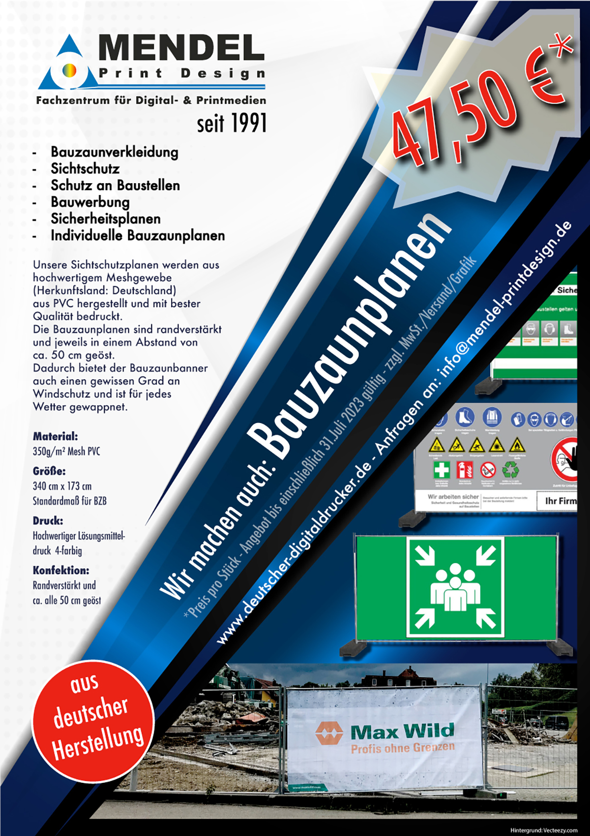 Bauzaunplane in Aktion 2023 Bauzaunplane in Aktion 2023