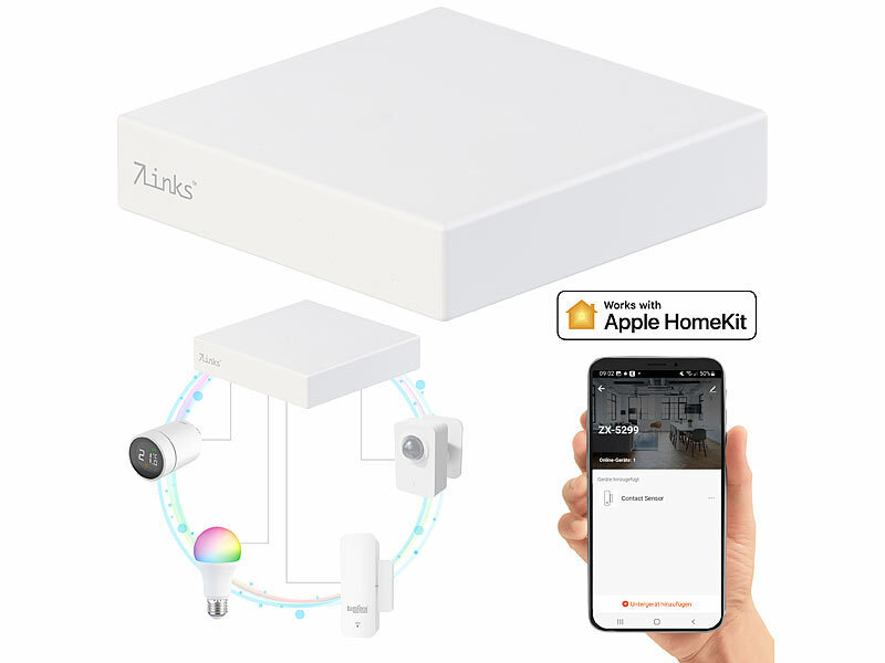 7links ZigBee-Gateway RC-300.ahk, Apple HomeKit-zertifiziert für ELESION-Geräte, LAN, www.pearl.de (Die Bildrechte liegen bei dem Verfasser der Mitteilung.) 7links ZigBee-Gateway RC-300.ahk, Apple HomeKit-zertifiziert für ELESION-Geräte, LAN, www.pearl.de (Die Bildrechte liegen bei dem Verfasser der Mitteilung.)