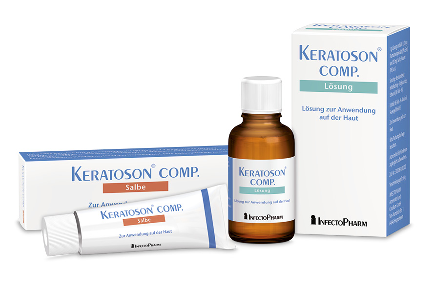 Keratoson Comp. Salbe und Lösung (Bildquelle:©InfectoPharm)