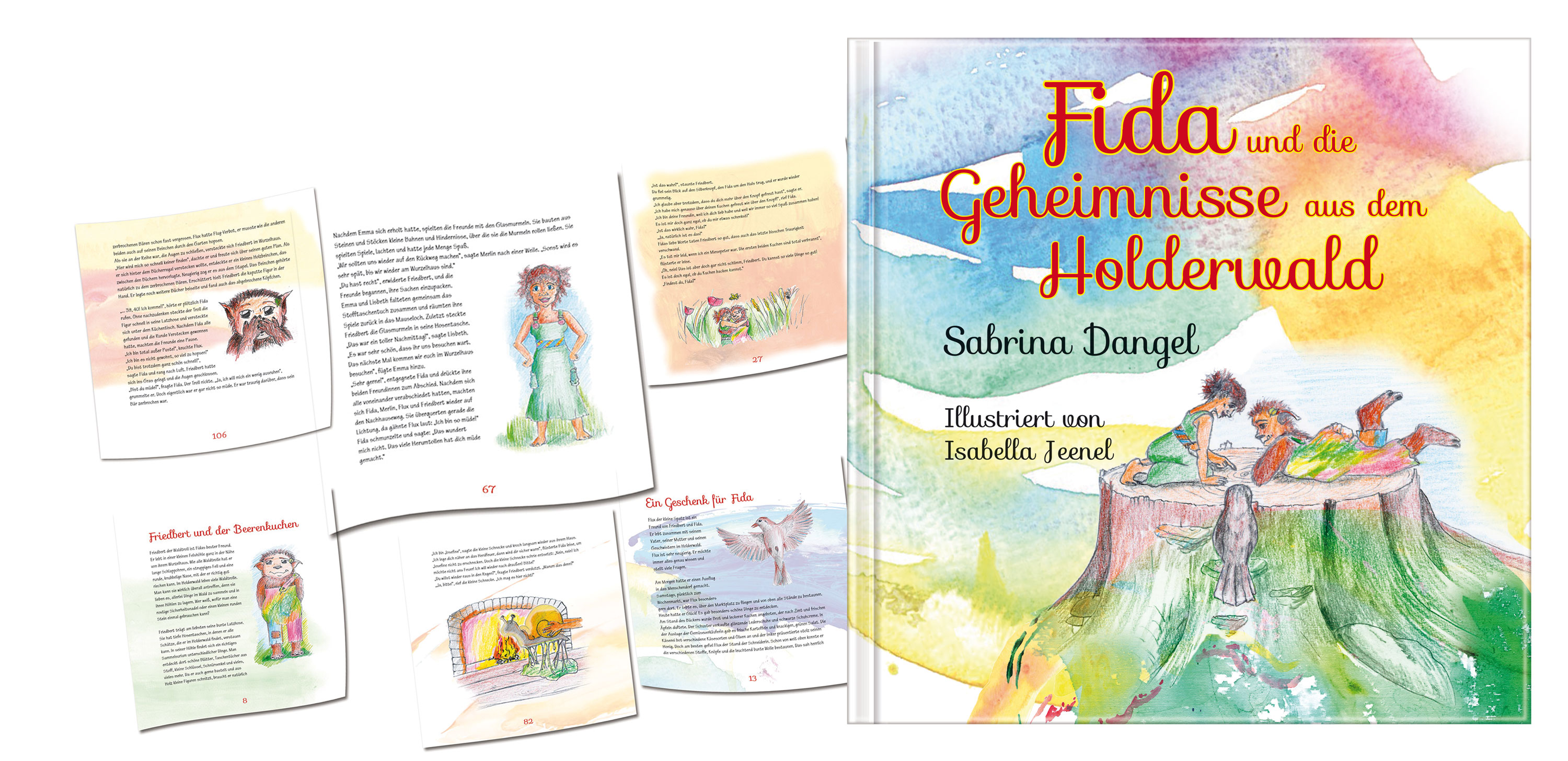 Fida und die Geheimnisse aus dem Holderwald, Cover und Innenansichten. Buch & Bild Verlag in Nagold