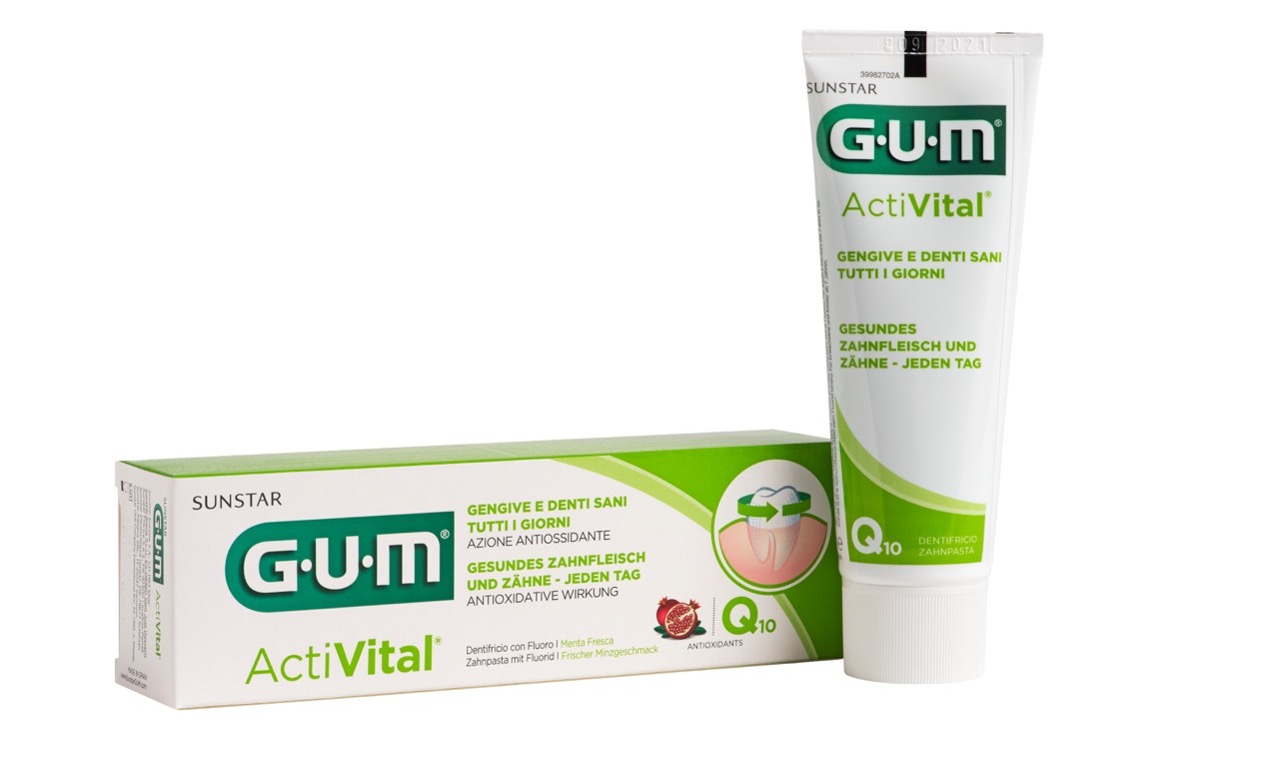 Die Zahnpasta GUM ActiVital wurde von Stiftung Warentest mit dem Qualitätsurteil"GUT" ausgezeichnet (Bildquelle: @Sunstar Deutschland GmbH)