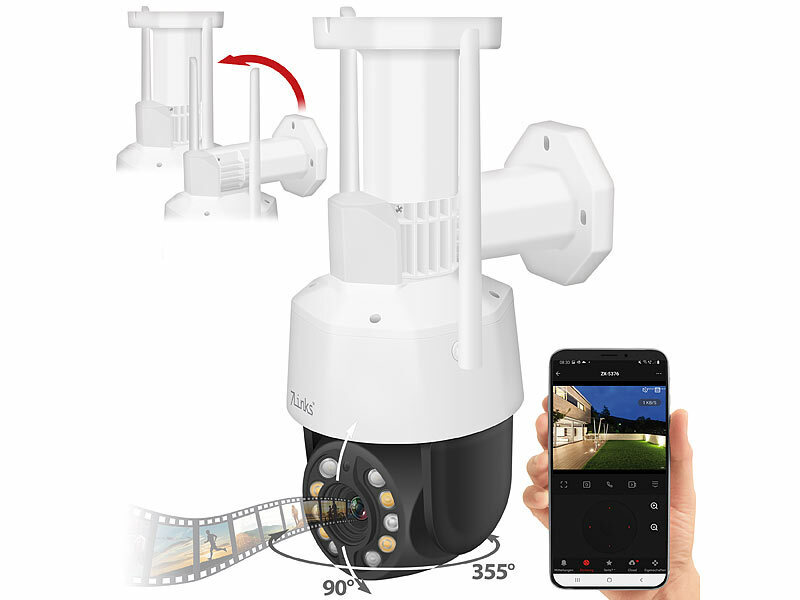 7links PTZ-Überwachungskamera IPC-398.app mit 2K+, Laser-LEDs, 20x-Zoom, App, 360°, www.pearl.de (Die Bildrechte liegen bei dem Verfasser der Mitteilung.) 7links PTZ-Überwachungskamera IPC-398.app mit 2K+, Laser-LEDs, 20x-Zoom, App, 360°, www.pearl.de (Die Bildrechte liegen bei dem Verfasser der Mitteilung.)