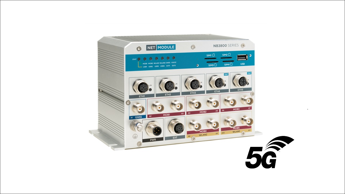 Zukunftsorientiert: NetModule Bahnrouter NB3800 mit 5G Modem (Die Bildrechte liegen bei dem Verfasser der Mitteilung.) Zukunftsorientiert: NetModule Bahnrouter NB3800 mit 5G Modem (Die Bildrechte liegen bei dem Verfasser der Mitteilung.)