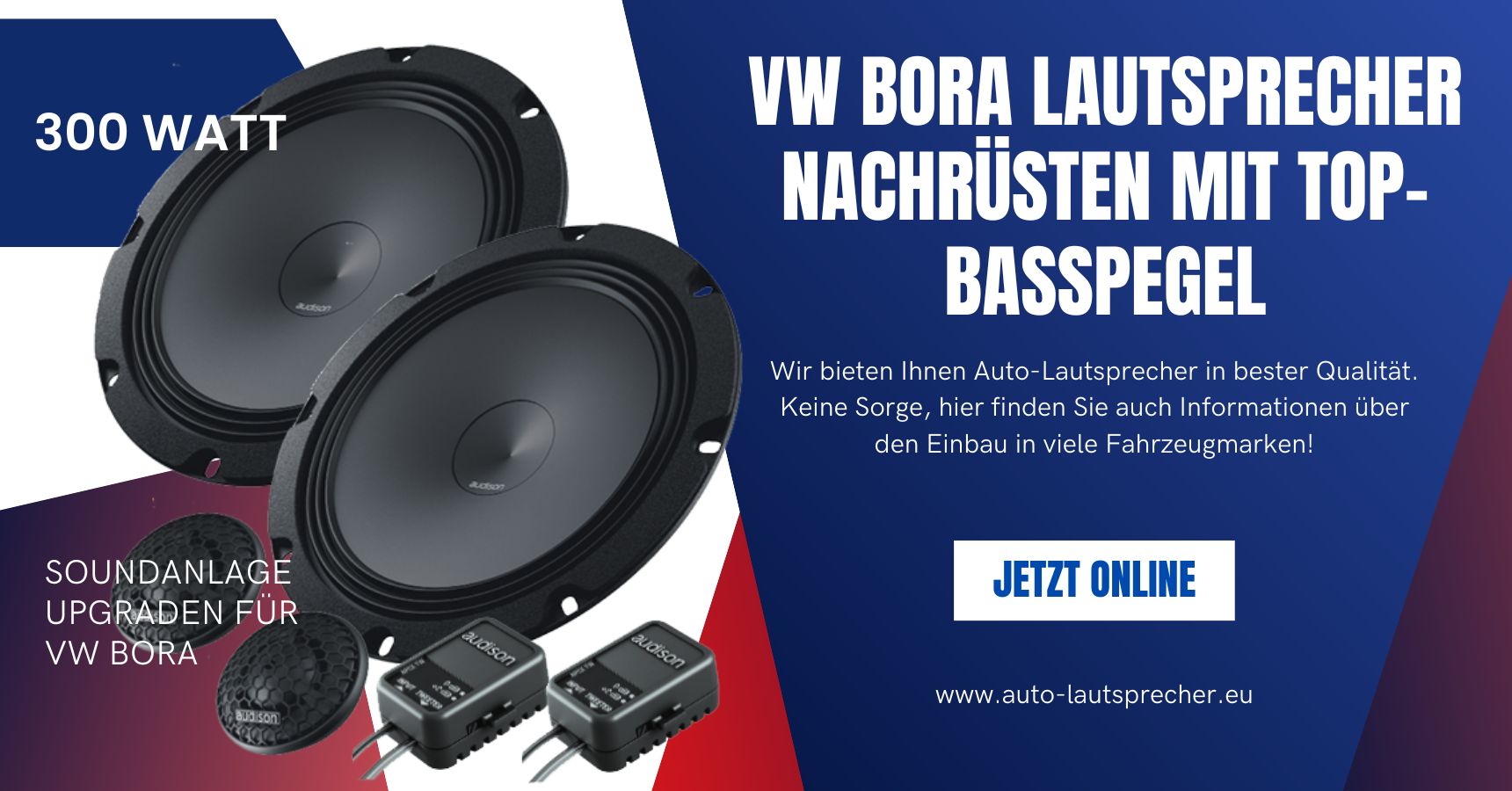 VW Bora 200mm Lautsprecher nachrüsten mit Top-Basspegel (Die Bildrechte liegen bei dem Verfasser der Mitteilung.)