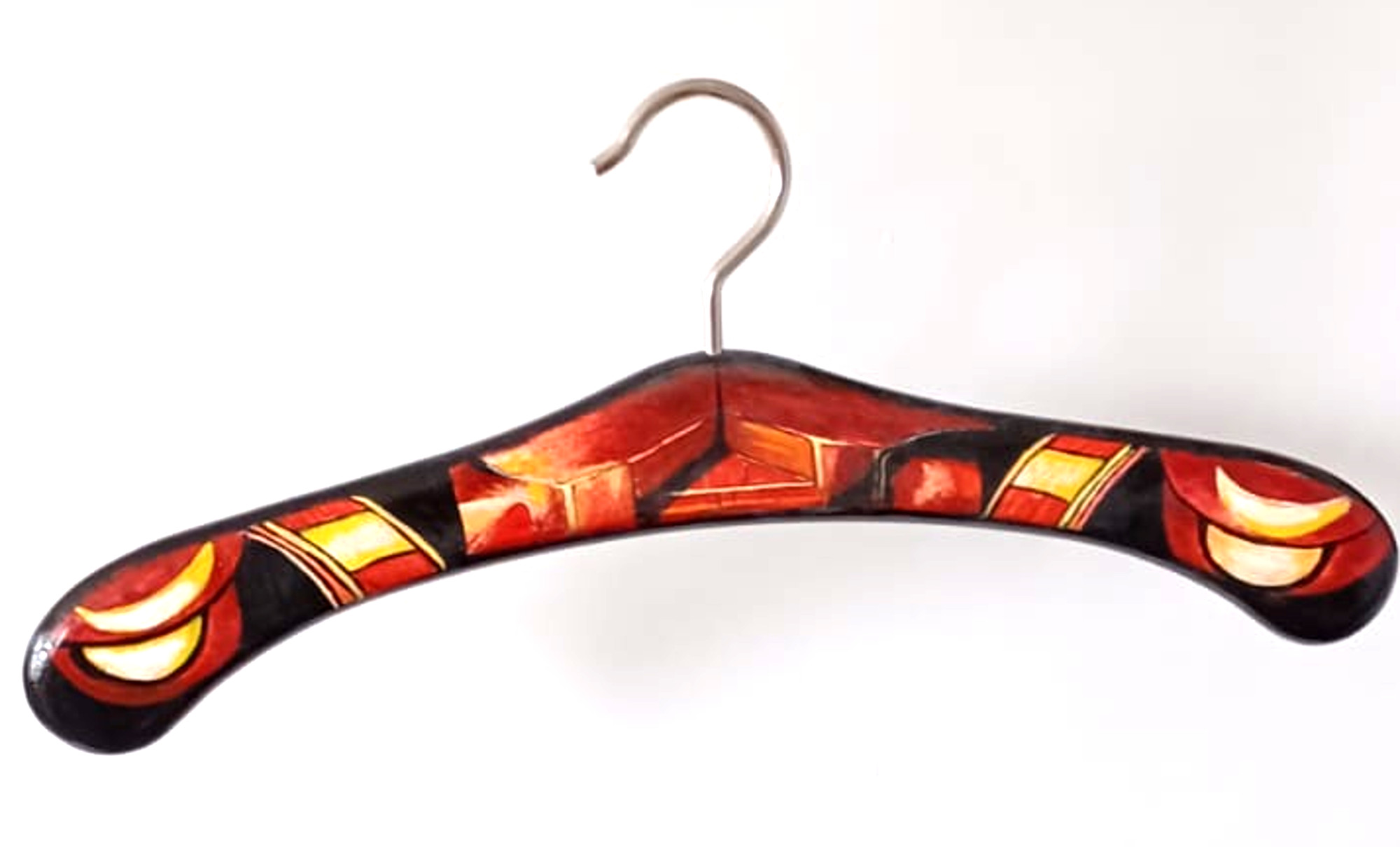 Design Titus Schwan, bemalter Kleiderbügel