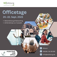 Officetage 2023 - Assistenzkongress in Büsum Officetage 2023 - Assistenzkongress in Büsum