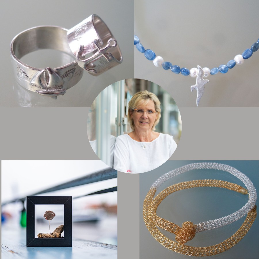 Schmuckkreationen aus Silber, Gold und Treibgut von SaBa Silber & Meehr (© StilDate Media) Schmuckkreationen aus Silber, Gold und Treibgut von SaBa Silber & Meehr (© StilDate Media)