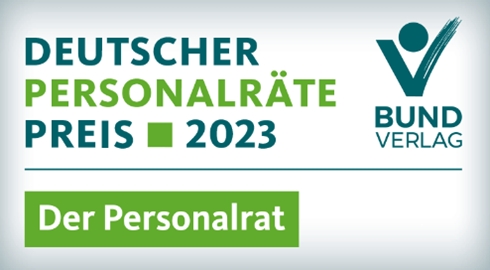 Deutscher Personalräte-Preis 2023 (Die Bildrechte liegen bei dem Verfasser der Mitteilung.) Deutscher Personalräte-Preis 2023 (Die Bildrechte liegen bei dem Verfasser der Mitteilung.)