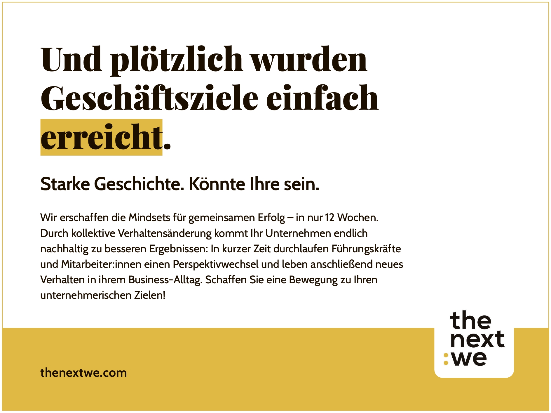 Motiv aus der aktuellen TheNextWe-Kampagne (Bildquelle: TheNextWe)