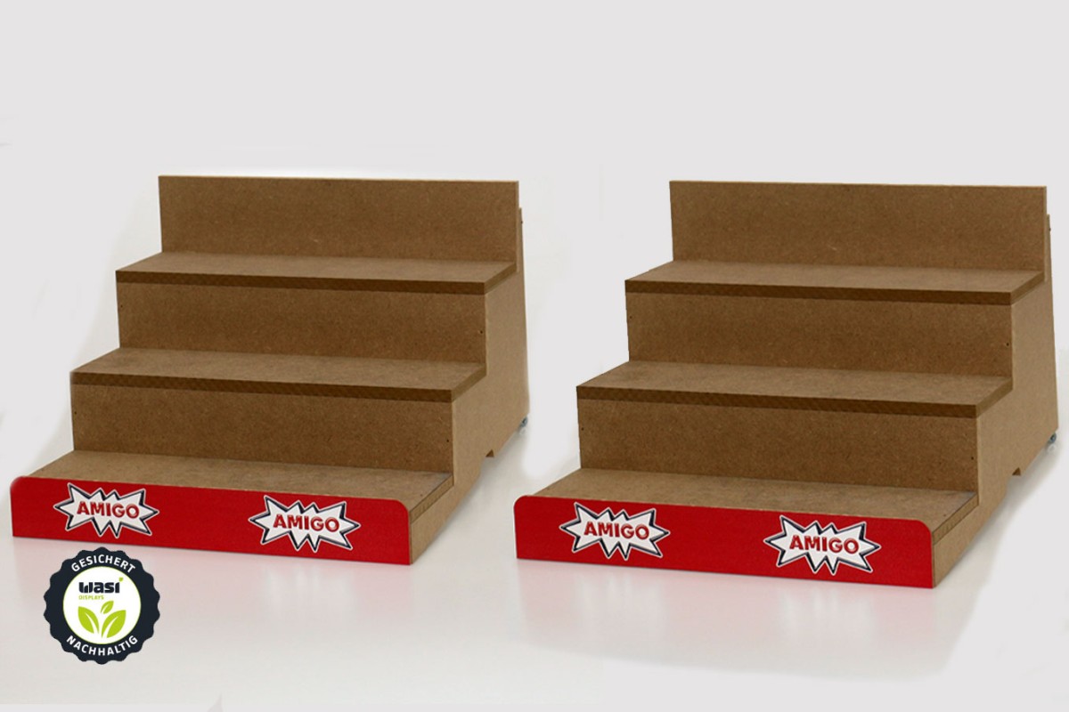 Zweitplatzierungen am PoS mit nachhaltigen Warendisplays aus Holz: Darauf ist Wasi Displays spezialisiert.