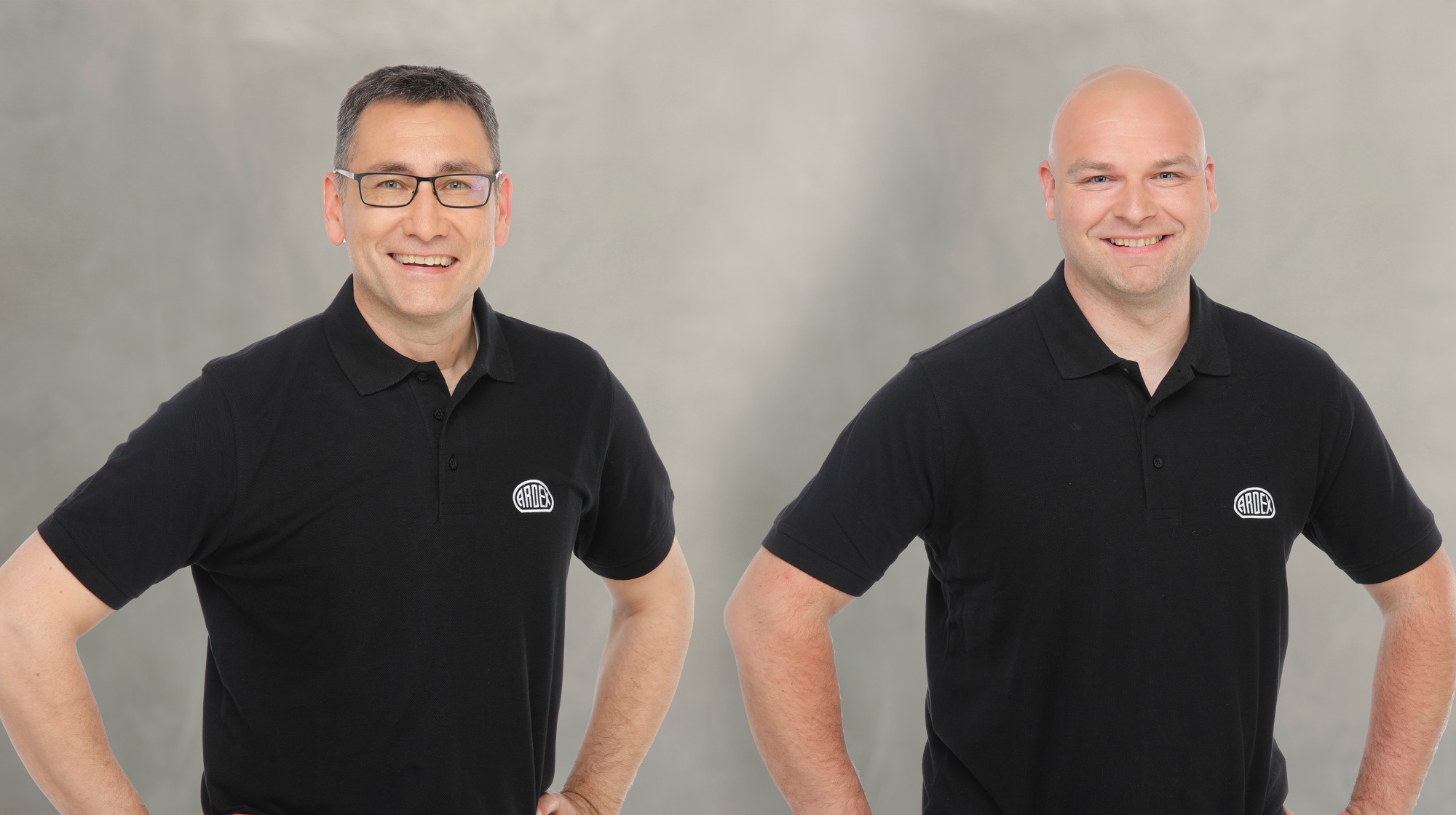 Zwei neue Gebietsleiter im Ardex-Außendienst: Robert Scherz (links) und Christian Hintz (Die Bildrechte liegen bei dem Verfasser der Mitteilung.)