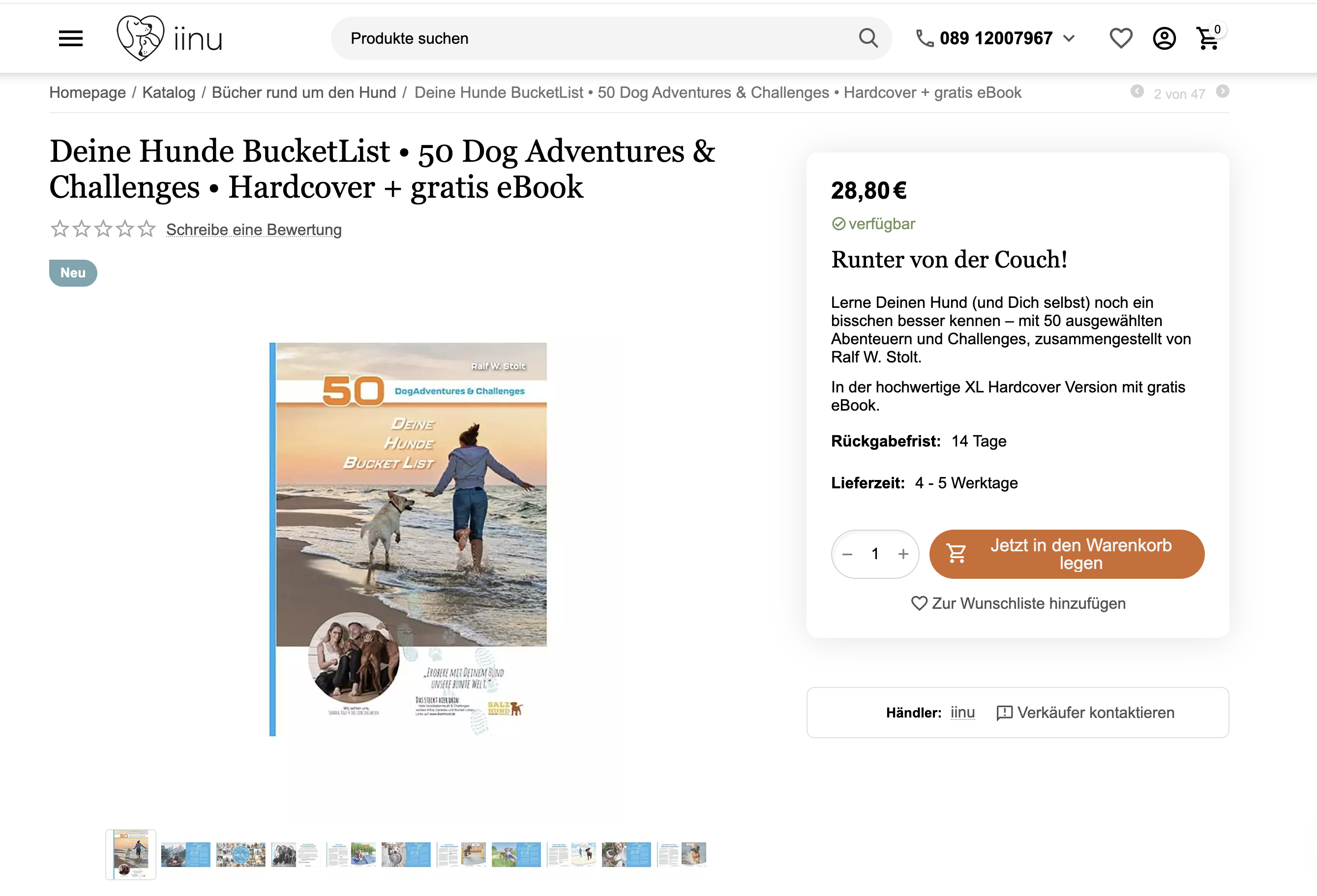 Deine Hunde Bucket List auf dem iinu.de Marktplatz für Hunde