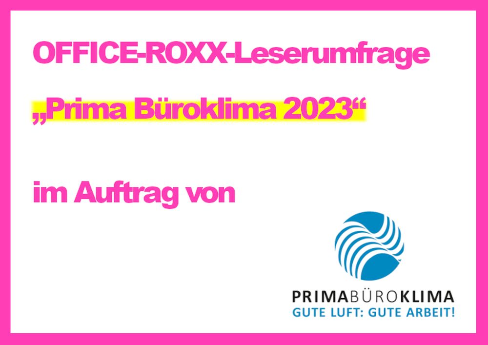Die Ergebnisse der OFFICE-ROXX-Leserumfrage „Prima Büroklima 2023“. Abbildung: OFFICE ROXX