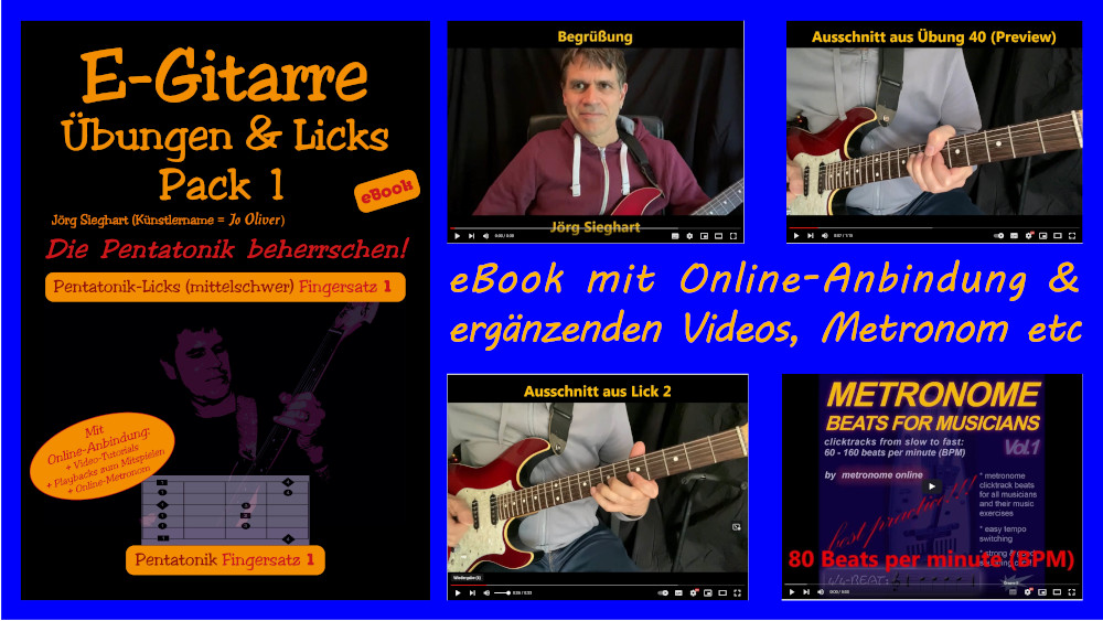 Das eBook mit E-GitarreÜbungen& Licks (und etlichen Videos) ist auf vielen eBook Stores erhältlich (Die Bildrechte liegen bei dem Verfasser der Mitteilung.)