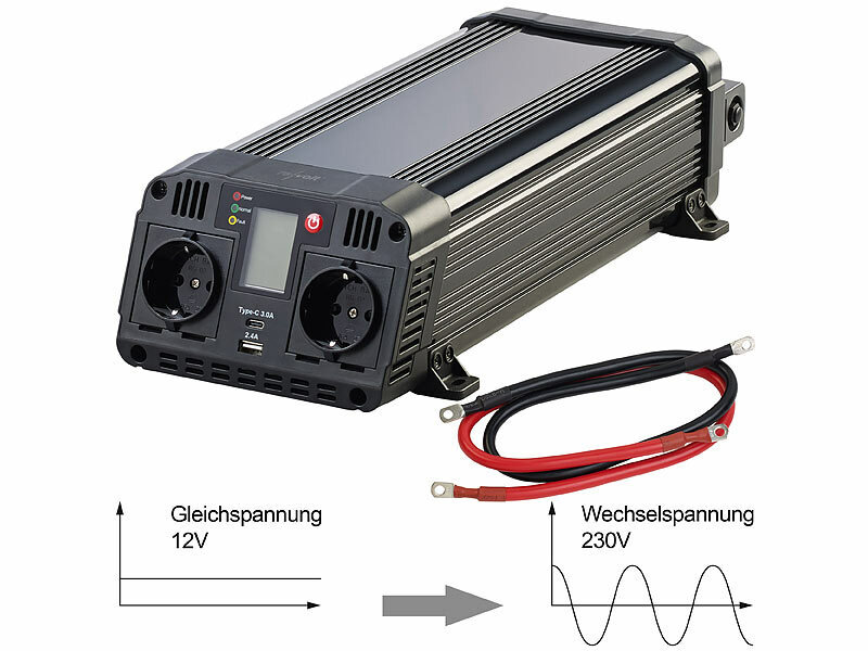 revolt 12-Volt-Wechselrichter auf 230 Volt, USB Typ A& Cwww.pearl.de (Die Bildrechte liegen bei dem Verfasser der Mitteilung.) revolt 12-Volt-Wechselrichter auf 230 Volt, USB Typ A& Cwww.pearl.de (Die Bildrechte liegen bei dem Verfasser der Mitteilung.)