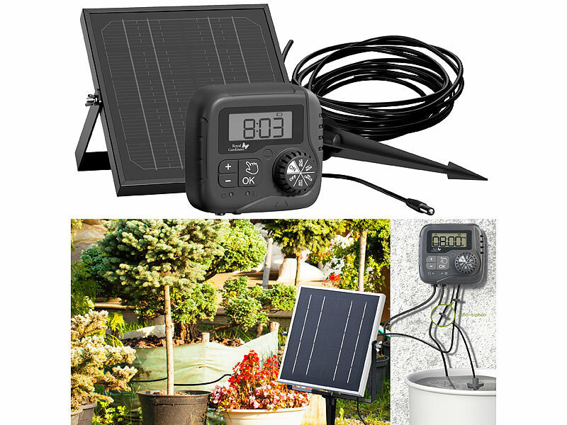 Royal Gardineer Autarkes 51-teiliges Solar-Bewässerungssystem (Die Bildrechte liegen bei dem Verfasser der Mitteilung.) Royal Gardineer Autarkes 51-teiliges Solar-Bewässerungssystem (Die Bildrechte liegen bei dem Verfasser der Mitteilung.)