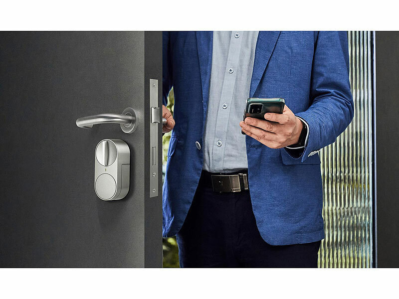 VisorTech Smarter motorbetriebener Türschlossantrieb TSZ-90 (Die Bildrechte liegen bei dem Verfasser der Mitteilung.)