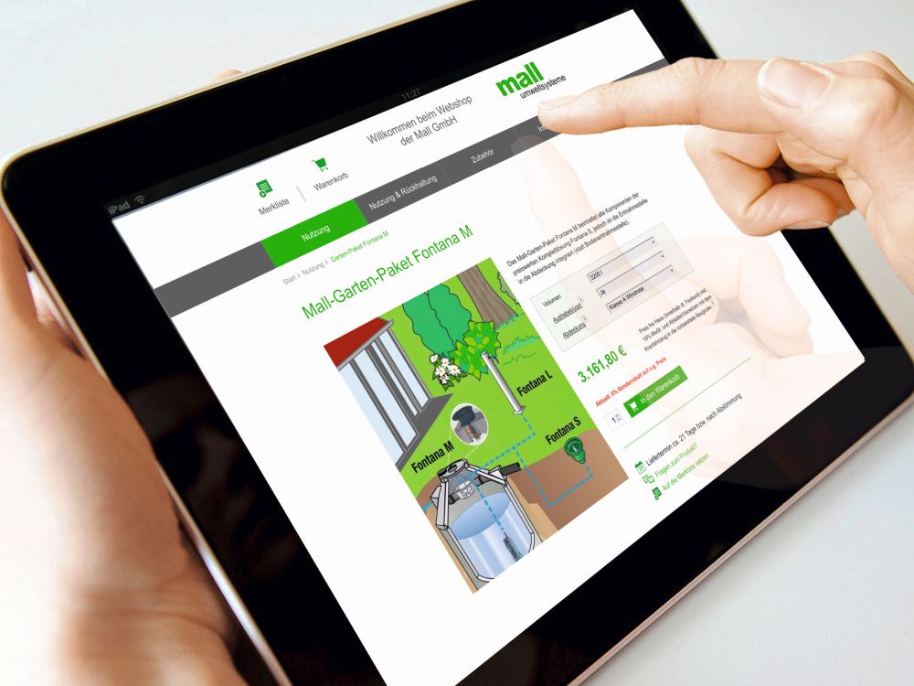 Eine Zisterne online kaufen, das geht ganz einfachüber den Webshop unter www.mall-zisterne.de. (Bildquelle: Artur Marciniec, Fotolia)