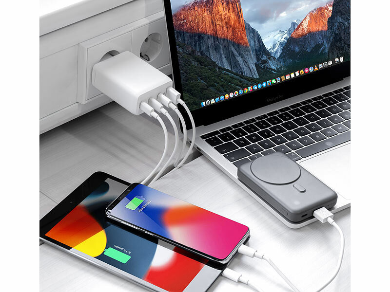 revolt 120-Watt-USB-C-Netzteil mit 4 Ports, GaN-Technologie (Die Bildrechte liegen bei dem Verfasser der Mitteilung.) revolt 120-Watt-USB-C-Netzteil mit 4 Ports, GaN-Technologie (Die Bildrechte liegen bei dem Verfasser der Mitteilung.)