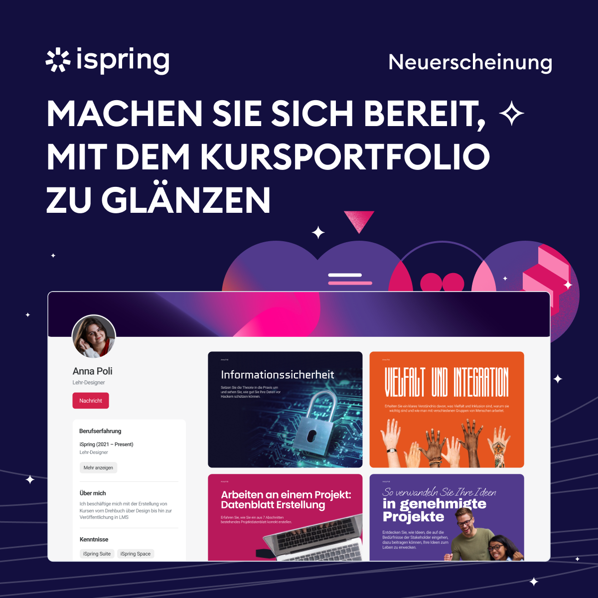 Kursportfolio mit iSpring Kursportfolio mit iSpring