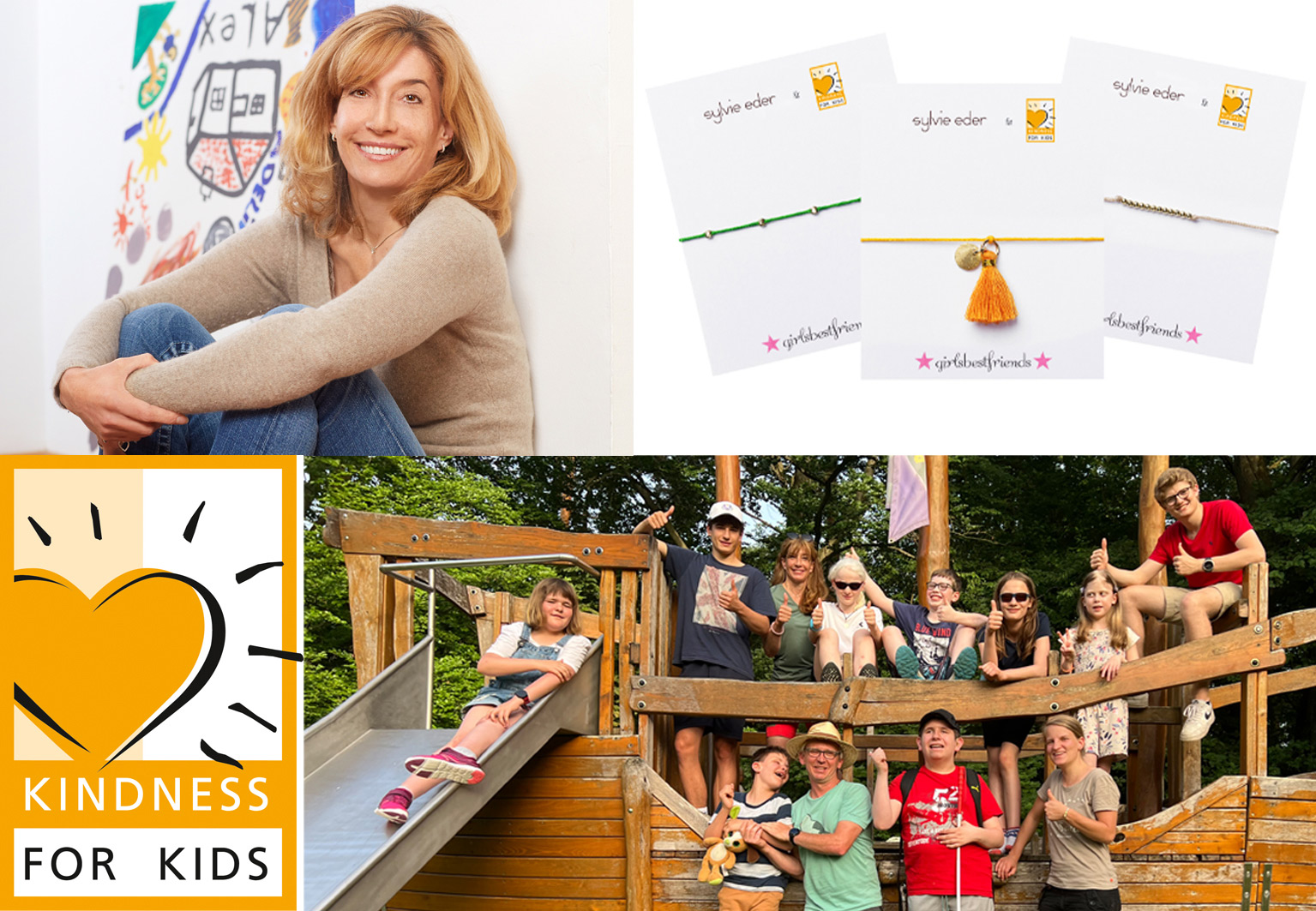 Stiftungsvorständin Dr. Anja Frankenberger, Charity-Armband-Trio, KFK-Kids-Camp (Die Bildrechte liegen bei dem Verfasser der Mitteilung.) Stiftungsvorständin Dr. Anja Frankenberger, Charity-Armband-Trio, KFK-Kids-Camp (Die Bildrechte liegen bei dem Verfasser der Mitteilung.)