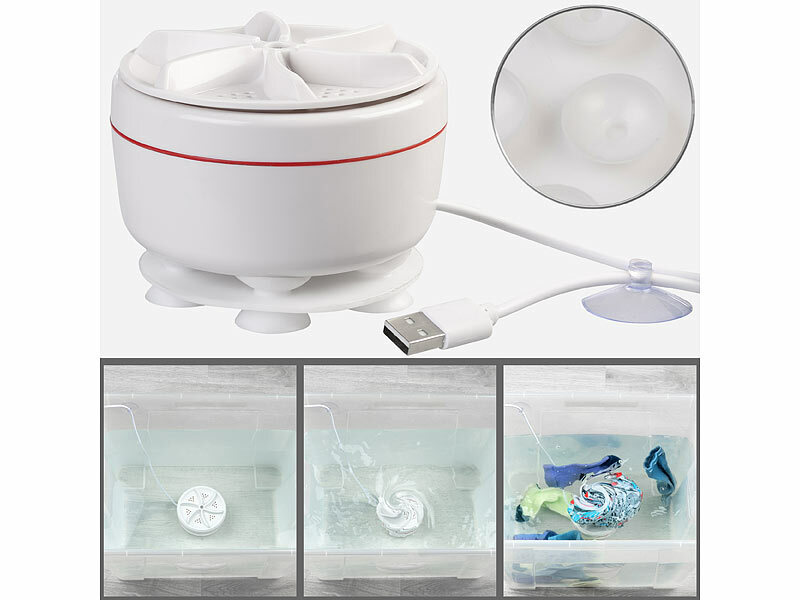 PEARL Ultraschall-Mini-Waschmaschine mit Turbine (Die Bildrechte liegen bei dem Verfasser der Mitteilung.) PEARL Ultraschall-Mini-Waschmaschine mit Turbine (Die Bildrechte liegen bei dem Verfasser der Mitteilung.)