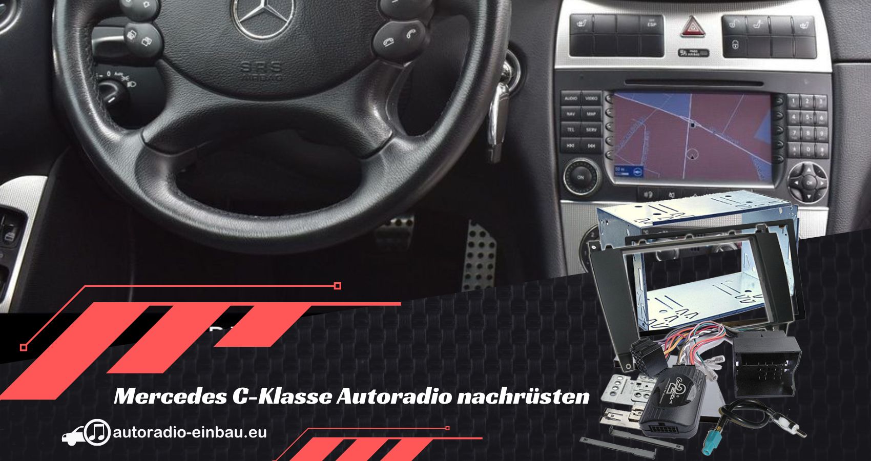 Mercedes C-Klasse W203 S3203 Autoradio Einbau Fremdradio (Die Bildrechte liegen bei dem Verfasser der Mitteilung.)