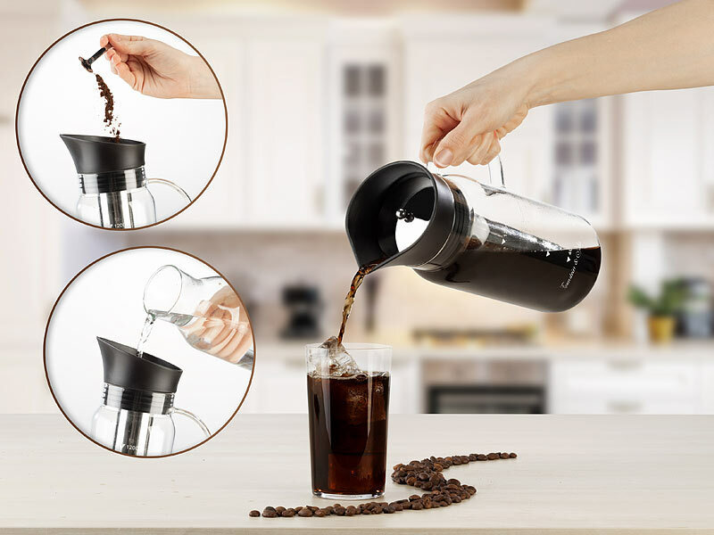 Rosenstein& Söhne Cold-Brew-Kaffeebereiter aus Glas (Die Bildrechte liegen bei dem Verfasser der Mitteilung.) Rosenstein& Söhne Cold-Brew-Kaffeebereiter aus Glas (Die Bildrechte liegen bei dem Verfasser der Mitteilung.)