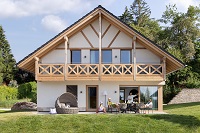 Das Chalet von außen (c) Daniela Jakob (The Grand Green - Familux Resort)