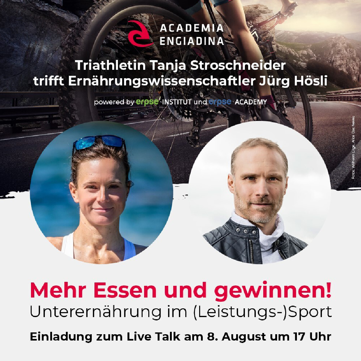 Einladung zum Live Talk: Mehr Essen und gewinnen! Unterernährung im (Leistungs-)Sport Einladung zum Live Talk: Mehr Essen und gewinnen! Unterernährung im (Leistungs-)Sport